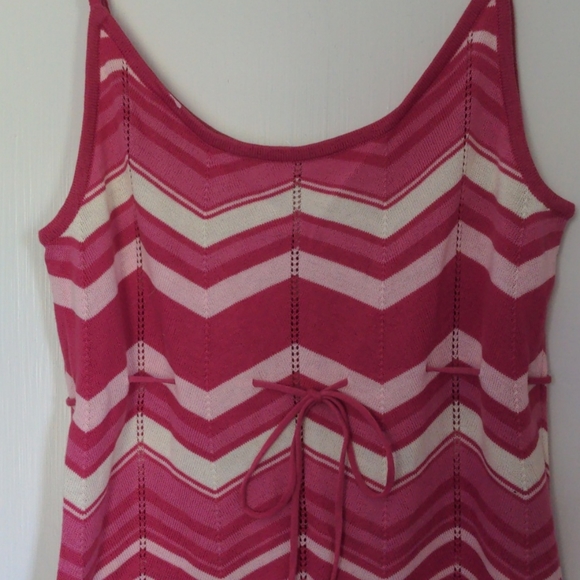 Guess Pink and White Stripe Knit Tank Dress - Picture 4 of 5